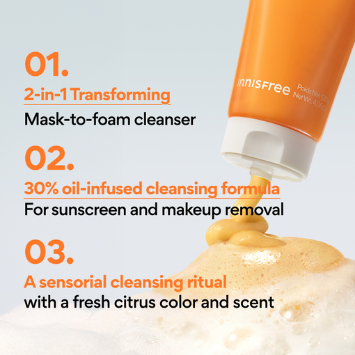 Vitamin C Brightening Mask-to-Foam Cleanser 120g