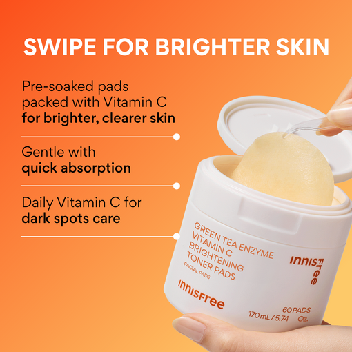 Vitamin C Green Tea Enzyme Brightening Pad 170ml