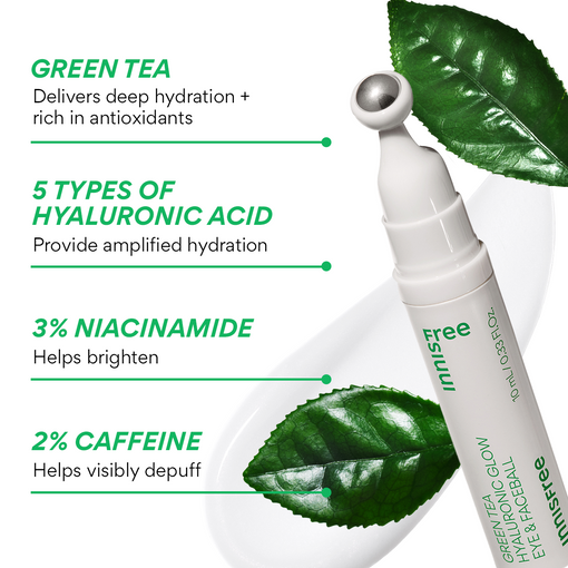 Green Tea Hyaluronic Glow Eye & Face Ball 10ml