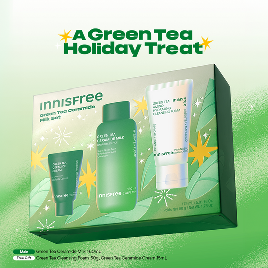 Green Tea Ceramide Milk Set [Holidays Edition]