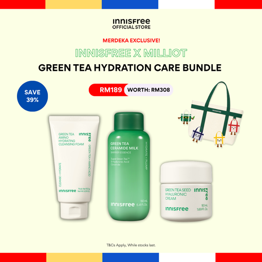 [INNISFREE X MILLIOT] Green Tea Hydration Care Bundle