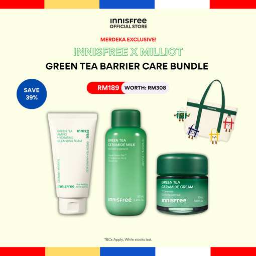 [INNISFREE X MILLIOT] Green Tea Barrier Care Bundle