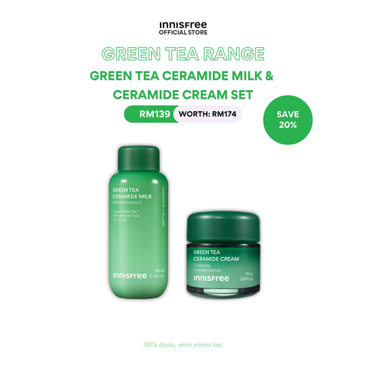 Green Tea Ceramide Milk & Cream Set [Ceramide Cream]