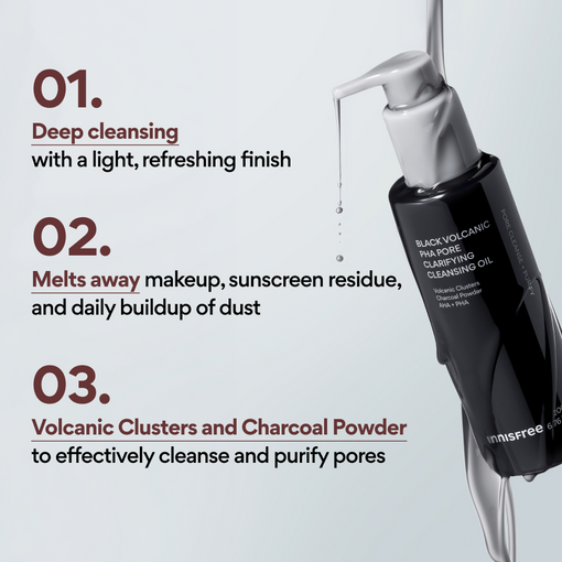 Black Volcanic PHA Pore Clarifying Cleansing Oil 200ml