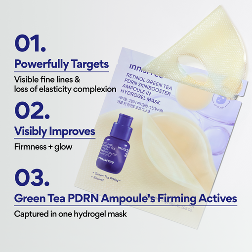 [B10F10] Retinol Green Tea PDRN Ampoule Hydrogel Mask