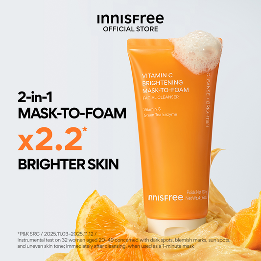 Vitamin C Brightening Mask-to-Foam Cleanser 120g