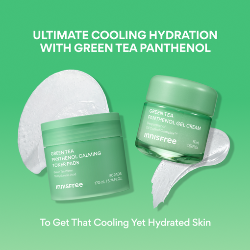Green Tea Panthenol Calming Toner Pads